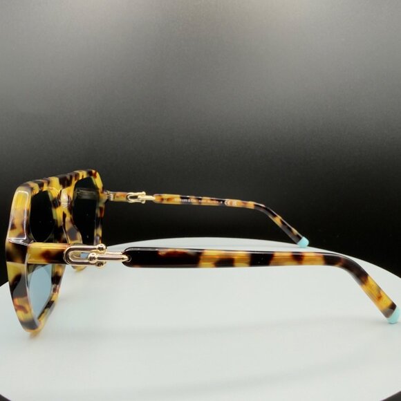 Tiffany TF 4198 80640 Yellow Havana Sunglasses Light Blue Lens 58 17 140 READ main image 4